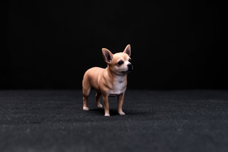 Full-color 3D printed fawn Chihuahua figurine